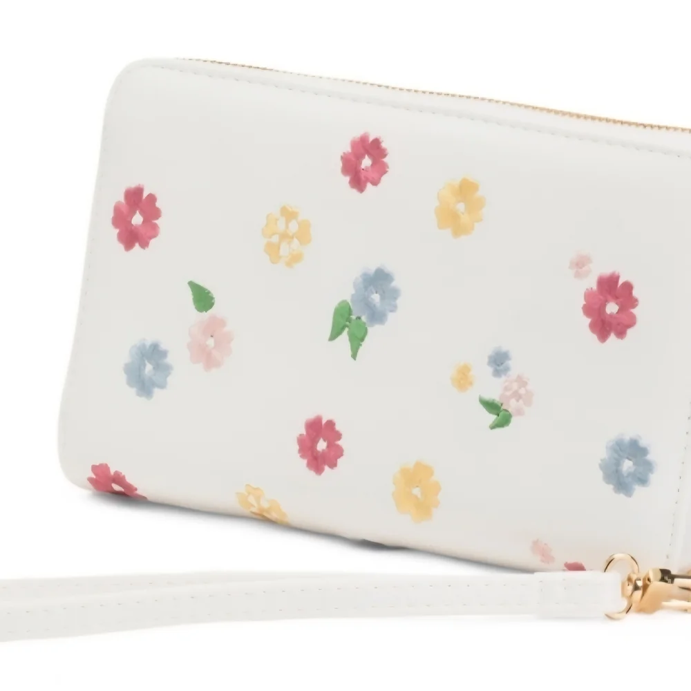 Betsey Johnson White Floral Clutch Nwt - Picture 3 of 4